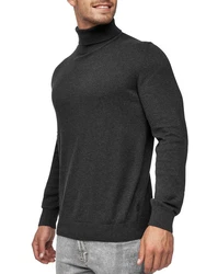 Indicode Eldo Feinstrickpullover Rollkragen Herren Dunkelgrau/Grau/Hellgrau/Schwarz