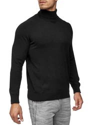 Indicode Eldo Feinstrickpullover Rollkragen Herren Dunkelgrau/Grau/Schwarz/Hellgrau