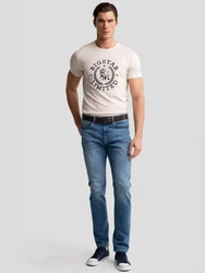 BIG STAR Tapered-fit Jeans HARPER hohe Leibhöhe Blau/Hellblau