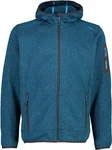 CMP Herren Unterjacke Kapuzen Fleecejacke MAN JACKET FIX HOOD Tiefsee/Antrazith (08ML)