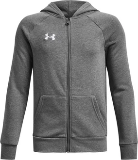 Under Armour Hoodie UA Rival Fleece Fullzip Dunkelgrau/Hellgrau/Grau/Rot