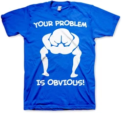Hybris T-Shirt Your Problem Is Obvious Blau/Hellblau/Grau