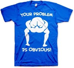 Hybris T-Shirt Your Problem Is Obvious Blau/Hellblau/Grau