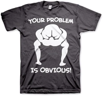 Hybris T-Shirt Your Problem Is Obvious Rosa/Grau/Grün Hybris T-Shirt Your Problem Is Obvious Rosa/Grau/Grün