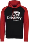 Discovery Hoodie Distressed Logo Baseball Hoodie Rot/Dunkelrot