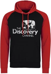 Discovery Hoodie Distressed Logo Baseball Hoodie Rot/Dunkelrot