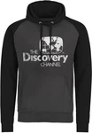 Discovery Hoodie Distressed Logo Baseball Hoodie Dunkelgrau/Grau