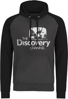 Discovery Hoodie Distressed Logo Baseball Hoodie Dunkelgrau/Grau