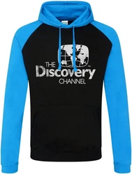Discovery Hoodie Distressed Logo Baseball Hoodie Türkis/Hellblau/Blau