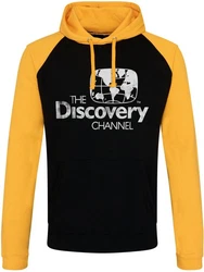 Discovery Hoodie Distressed Logo Baseball Hoodie Gelb