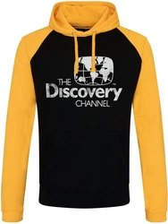 Discovery Hoodie Distressed Logo Baseball Hoodie Gelb