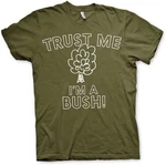 Hybris T-Shirt Trust Me I'm A Bush Dunkelgrün/Rosa/Grün/Braun