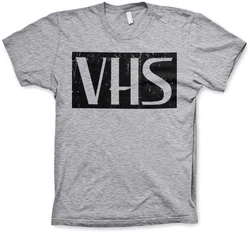 Hybris T-Shirt Distressed Vhs Hellgrau/Silber/Grau/Weiß