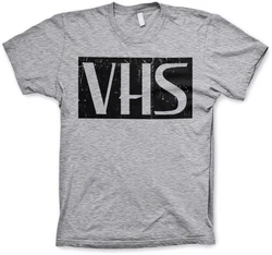 Hybris T-Shirt Distressed Vhs Hellgrau/Silber/Grau/Weiß