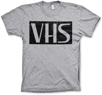 Hybris T-Shirt Distressed Vhs Hellgrau/Silber/Grau/Weiß Hybris T-Shirt Distressed Vhs Hellgrau/Silber/Grau/Weiß