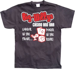 Hybris T-Shirt Big Willys Casino And Bar Braun/Blau/Lila/Dunkelblau