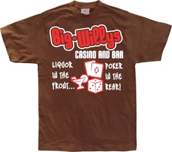 Hybris T-Shirt Big Willys Casino And Bar Braun/Lila/Rot