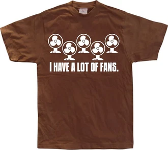 Hybris T-Shirt I Have A Lot Of Fans Braun/Dunkelbraun/Rot/Orange