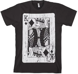 Hybris T-Shirt King Of Cards Schwarz/Dunkelgrau/Bordeaux/Grau