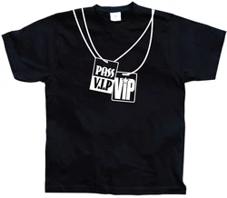 Hybris T-Shirt VIP Pass Dunkelblau/Schwarz/Braun