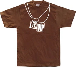 Hybris T-Shirt VIP Pass Braun/Dunkelbraun/Türkis