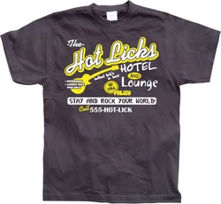 Hybris T-Shirt Hot Licks Hotel And Lounge Rosa/Rot/Schwarz/Braun/Gelb