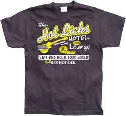 Hybris T-Shirt Hot Licks Hotel And Lounge Rosa/Rot/Schwarz/Braun/Gelb