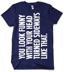 Hybris T-Shirt You Look Funny With Your Head Dunkelblau/Blau/Hellblau