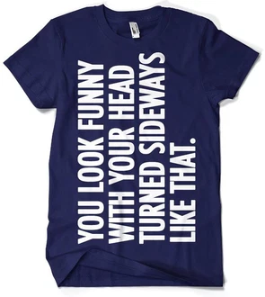 Hybris T-Shirt You Look Funny With Your Head Dunkelblau/Blau/Hellblau Hybris T-Shirt You Look Funny With Your Head Dunkelblau/Blau/Hellblau