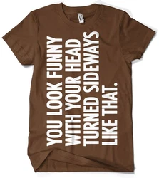 Hybris T-Shirt You Look Funny With Your Head Khaki/Dunkelbraun/Braun/Dunkelgrün
