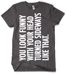 Hybris T-Shirt You Look Funny With Your Head Dunkelgrau/Grau/Schwarz/Braun