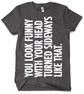 Hybris T-Shirt You Look Funny With Your Head Dunkelgrau/Grau/Schwarz/Braun Hybris T-Shirt You Look Funny With Your Head Dunkelgrau/Grau/Schwarz/Braun