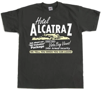 Hybris T-Shirt Hotel Alcatraz Schwarz/Dunkelgrau/Dunkelgrün/Neonfarben/Rot