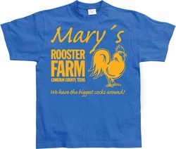 Hybris T-Shirt Mary's Rooster Farm Blau/Gelb/Dunkelblau