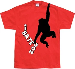 Hybris T-Shirt I Hate Zoo T-Shirt Rot/Dunkelrot