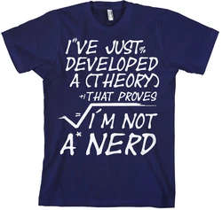 Hybris T-Shirt A Theory I'm Not A Nerd Lila/Dunkelblau
