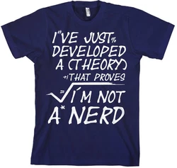 Hybris T-Shirt A Theory I'm Not A Nerd Lila/Dunkelblau
