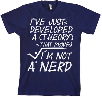 Hybris T-Shirt A Theory I'm Not A Nerd Lila/Dunkelblau