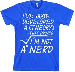 Hybris T-Shirt A Theory I'm Not A Nerd Hellblau/Lila/Blau