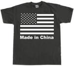 Hybris T-Shirt Made In China Schwarz/Rot/Rosa/Dunkelgrau