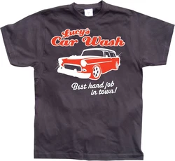 Hybris T-Shirt Lucy's Car Wash Rot/Schwarz/Blau/Dunkelrot