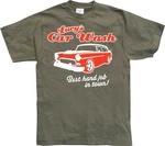 Hybris T-Shirt Lucy's Car Wash Dunkelgrün/Khaki