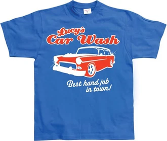 Hybris T-Shirt Lucy's Car Wash Blau/Dunkelblau Hybris T-Shirt Lucy's Car Wash Blau/Dunkelblau