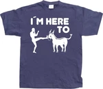 Hybris T-Shirt I'm Here To Kick Ass Lila/Fliederfarben/Dunkelblau
