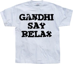 Hybris T-Shirt Gandhi Say Relax Beige/Gelb/Hellblau/Lila/Blau/Grau/Grün