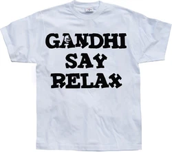 Hybris T-Shirt Gandhi Say Relax Beige/Gelb/Hellblau/Lila/Blau/Grau/Grün
