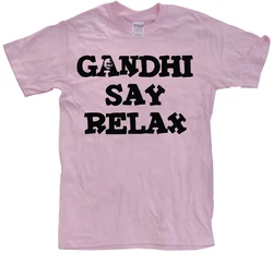 Hybris T-Shirt Gandhi Say Relax Rosa