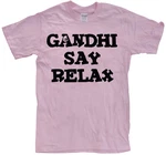 Hybris T-Shirt Gandhi Say Relax Rosa