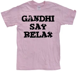 Hybris T-Shirt Gandhi Say Relax Rosa