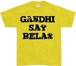 Hybris T-Shirt Gandhi Say Relax Gelb